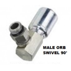 3/8 X 1/2 Male O-Ring Boss Swivel 90°